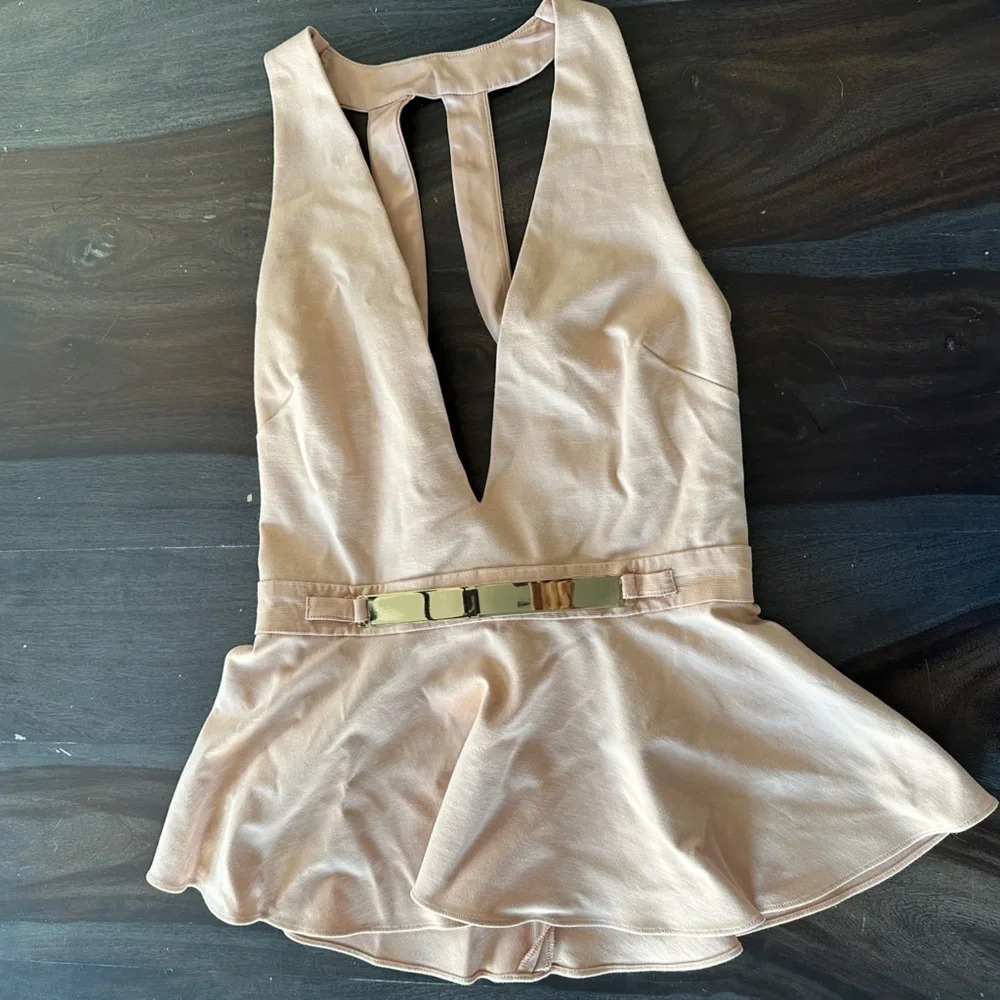 Marciano Blush Top with Metal Decal| Size Small